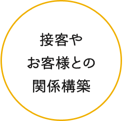 接客やお客様との関係構築